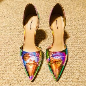 J. Crew Holographic Pumps